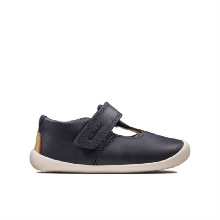Clarks Roamer Go Fst G Fit Cuero Azul Marino