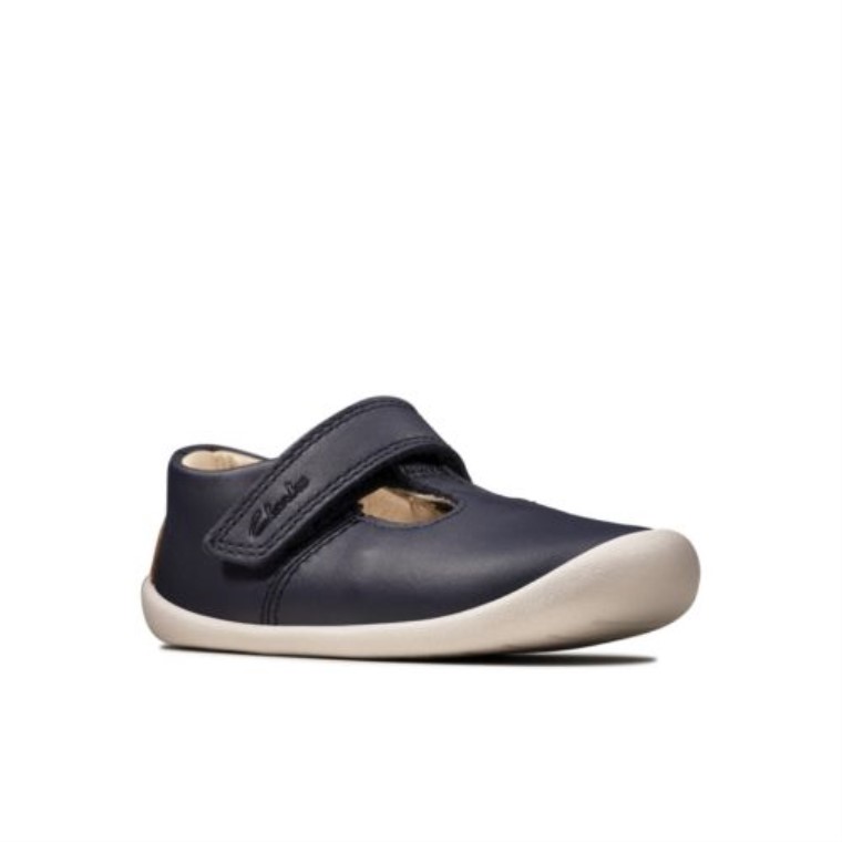 Clarks Roamer Go Fst G Fit Cuero Azul Marino