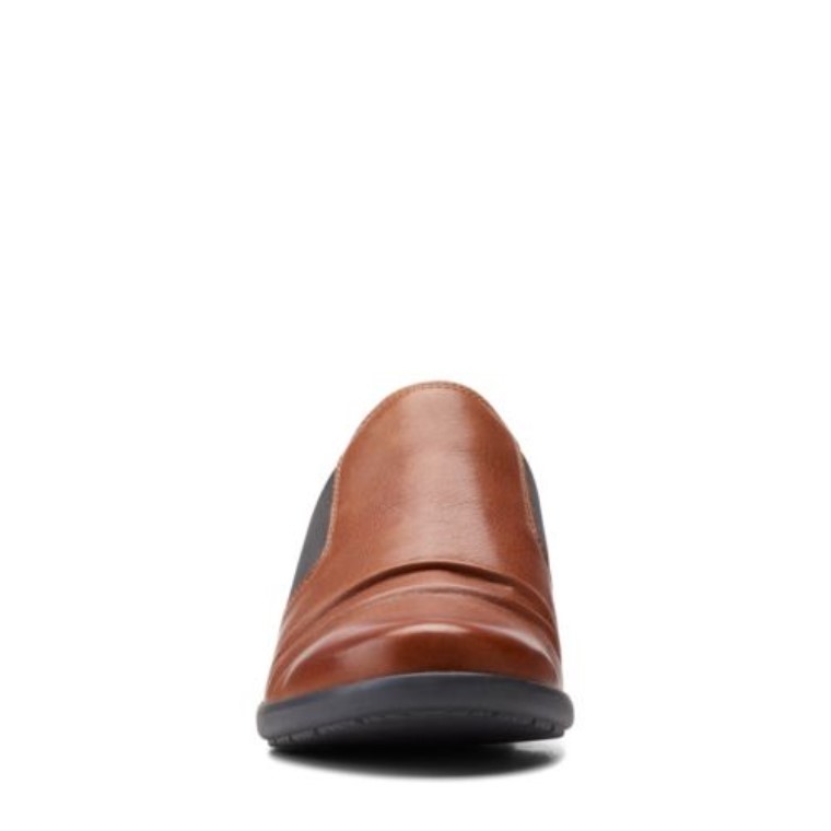 Clarks Rosely Step Cuero Tostado Oscuro