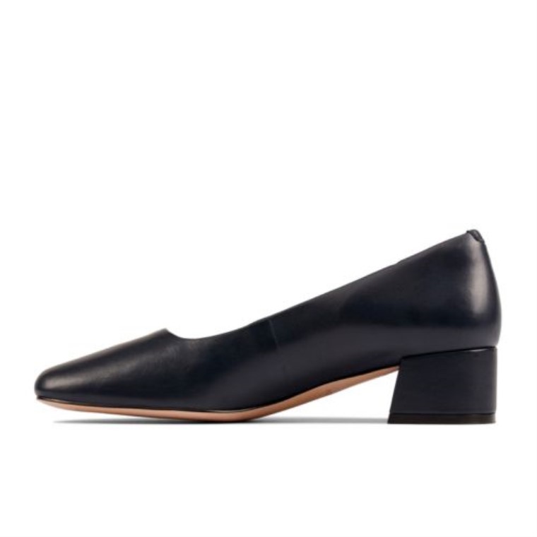 Clarks Sheer35 Court2 Cuero Azul Marino