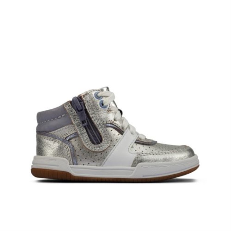 Clarks Plata Cuero Cervatillo Pico Fst Ajuste F