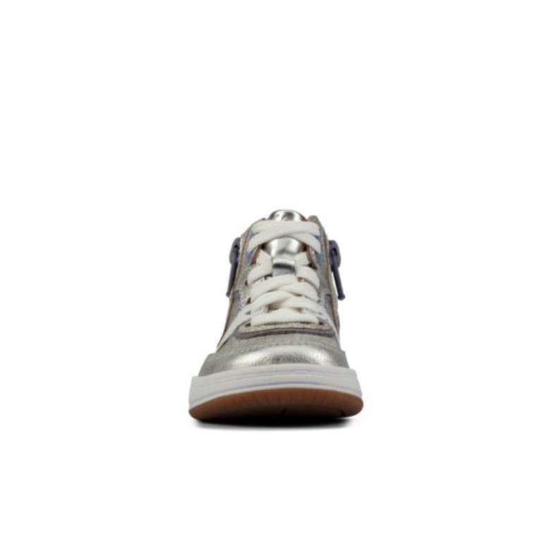 Clarks Plata Cuero Cervatillo Pico Fst Ajuste F