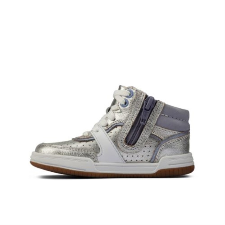 Clarks Plata Cuero Cervatillo Pico Fst Ajuste F