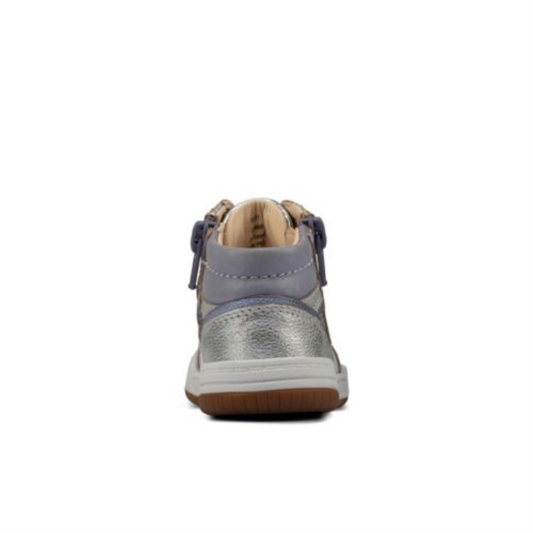 Clarks Plata Cuero Cervatillo Pico Fst Ajuste F