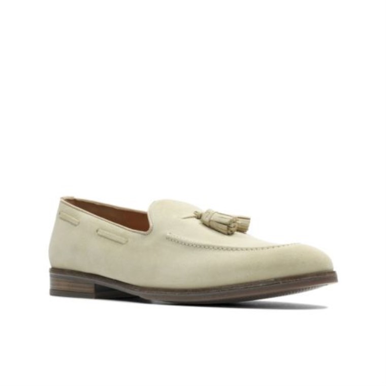 Slip Clarks Taupe Suede Citi Stride