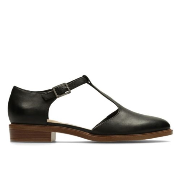 Clarks Taylor Palma Cuero Negro