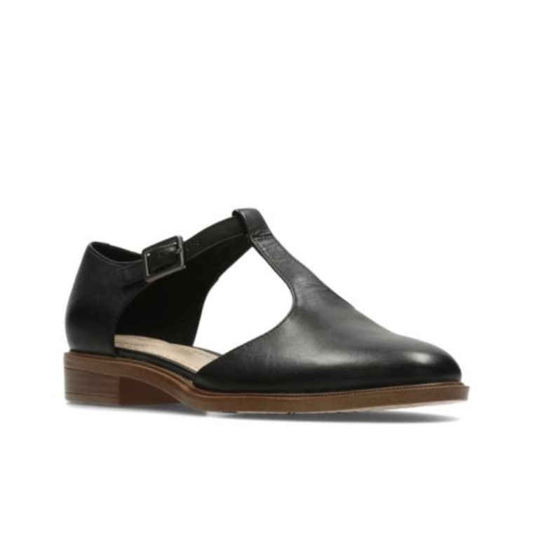 Clarks Taylor Palma Cuero Negro