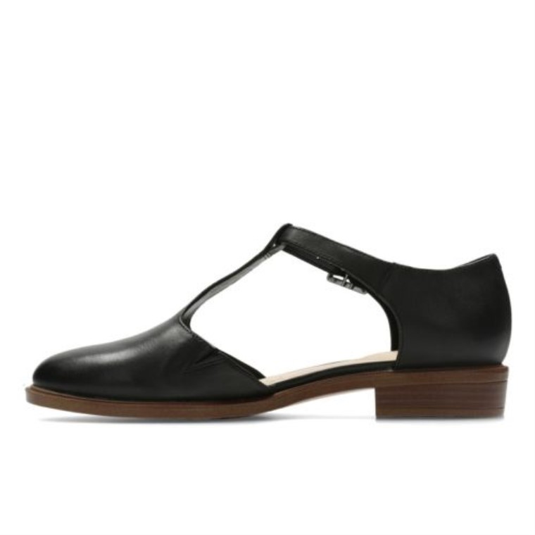Clarks Taylor Palma Cuero Negro