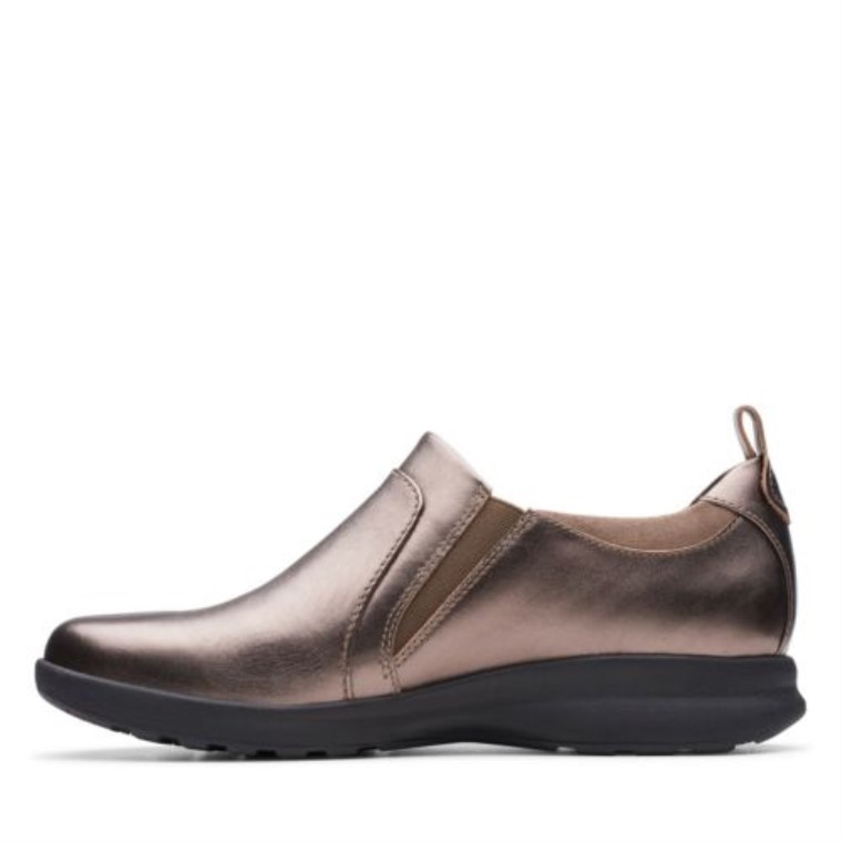 Clarks Un Adornar Cremallera Metalizado Guijar