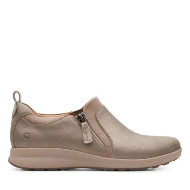 Clarks Un Adornar Zip Taupe