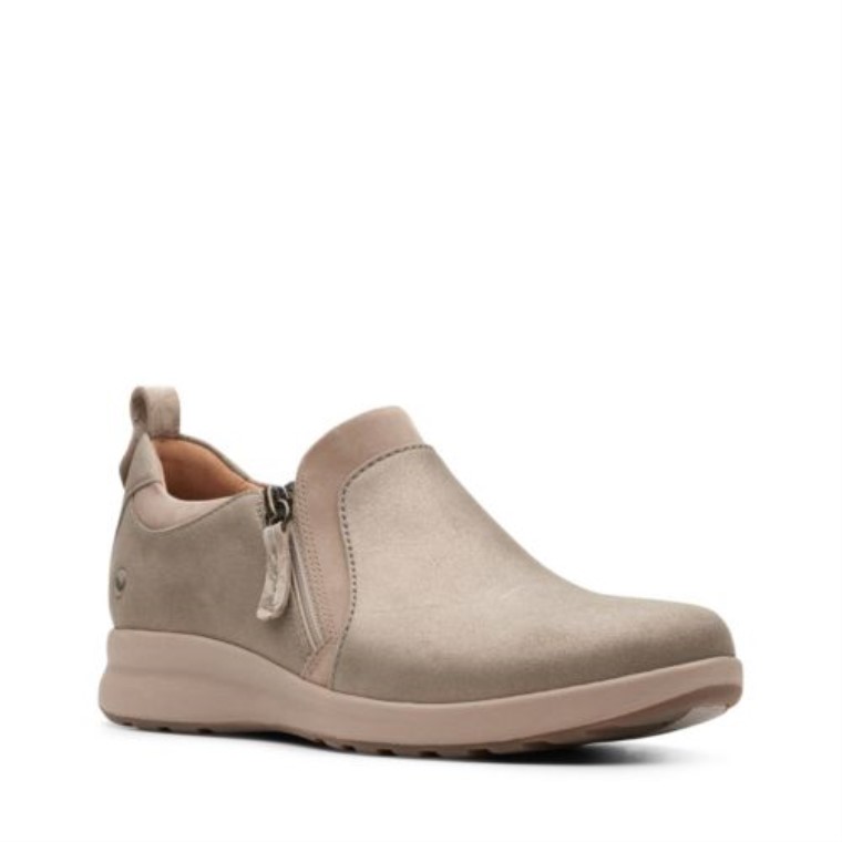 Clarks Un Adornar Zip Taupe