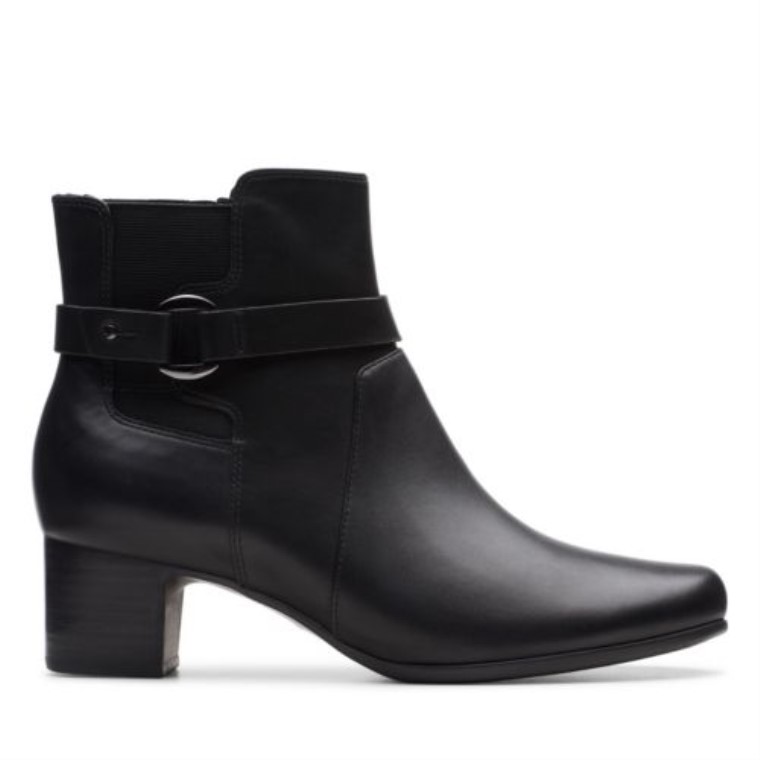 Clarks Un Damson Mid Cuero Negro