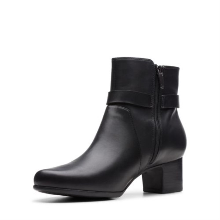 Clarks Un Damson Mid Cuero Negro