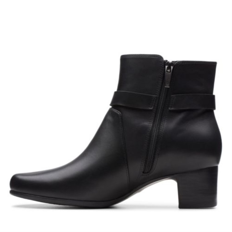 Clarks Un Damson Mid Cuero Negro