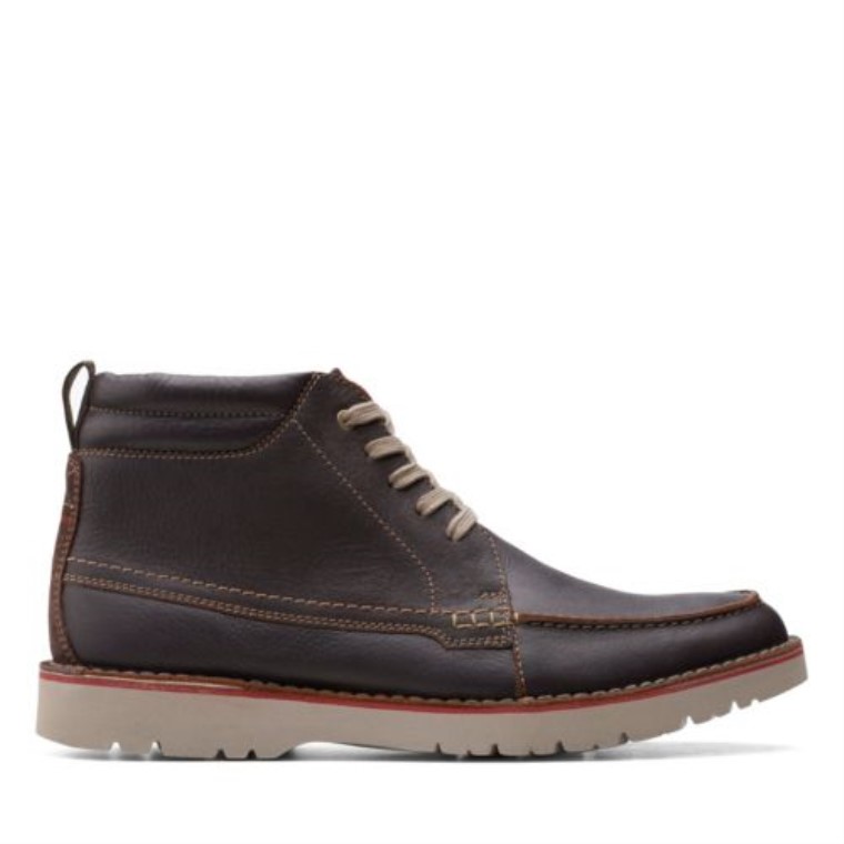 Clarks Vargo Moc Cuero Marrón