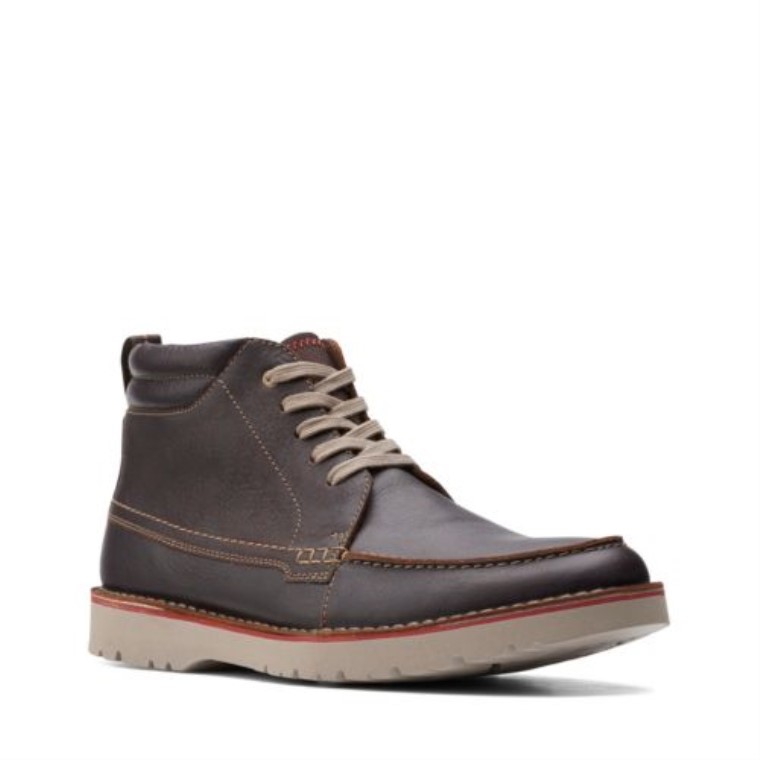 Clarks Vargo Moc Cuero Marrón