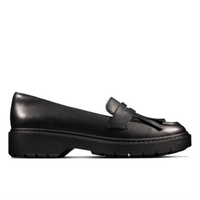 Clarks Witcombe Amanecer Cuero Negro