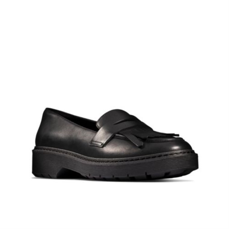 Clarks Witcombe Amanecer Cuero Negro