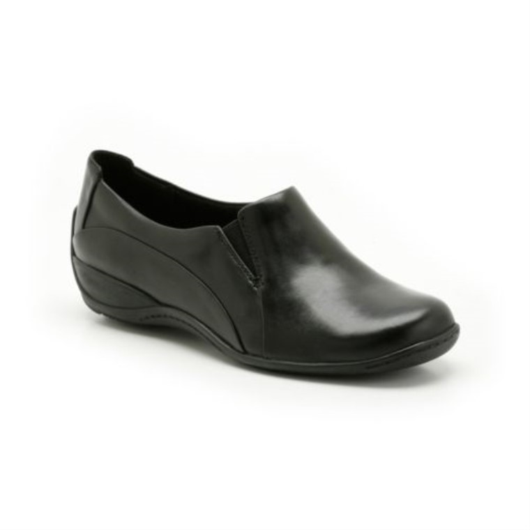 Café Pastel Clarks Cuero Negro