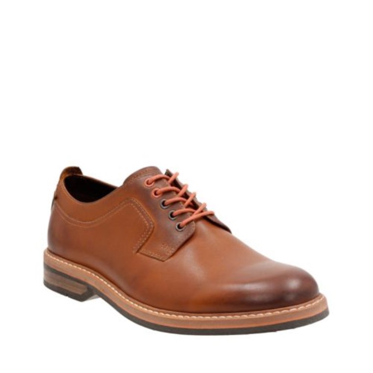 Cuero Coñac Clarks Pitney Walk