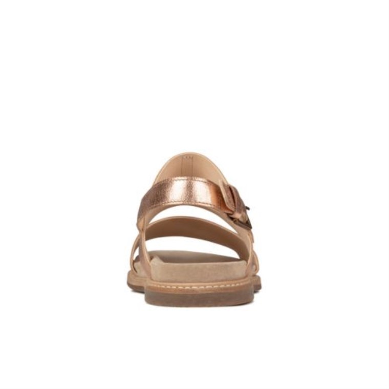 Chanclas Corsio Oro Rosa Clarks Cuero