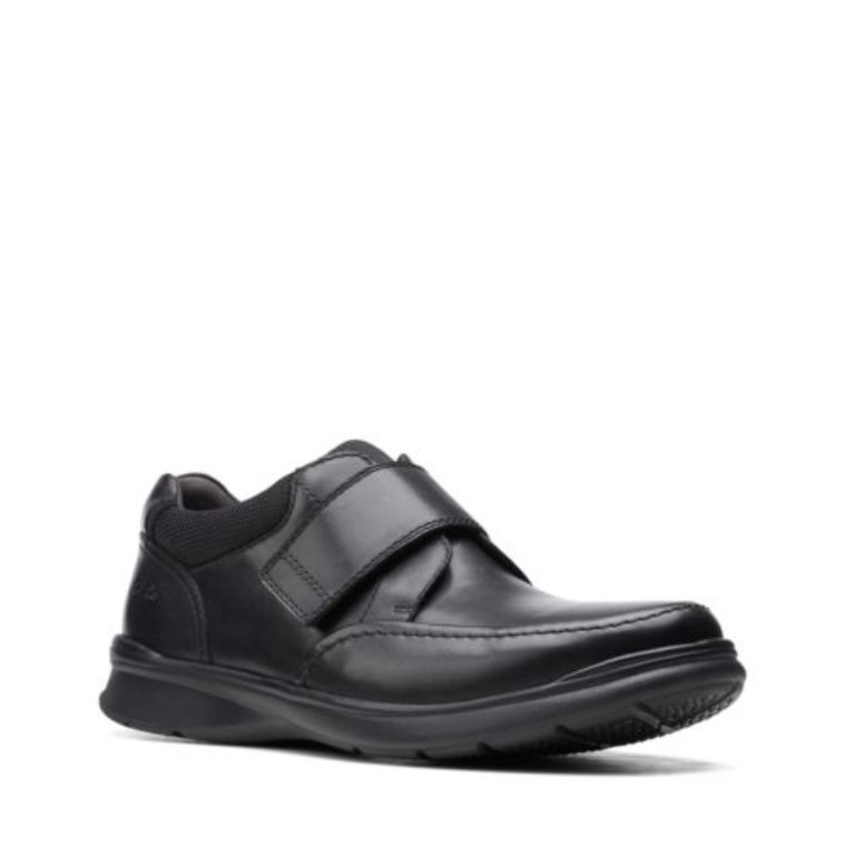 Correa Cotrell Clarks Cuero Liso Negro