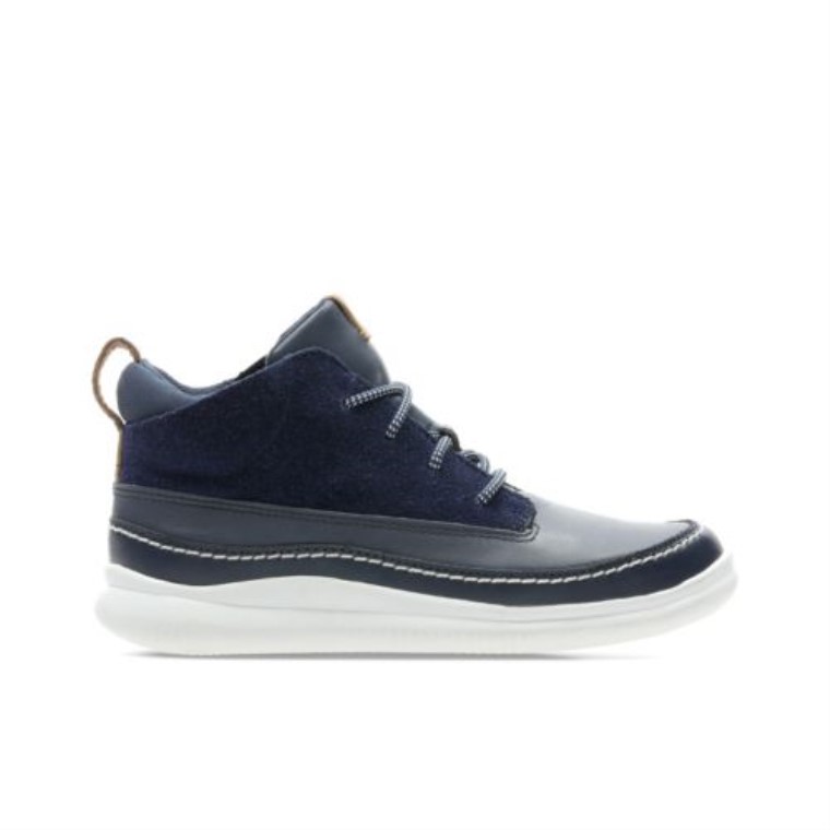 Crest Air Jnr G Fit Clarks Cuero Azul Marino