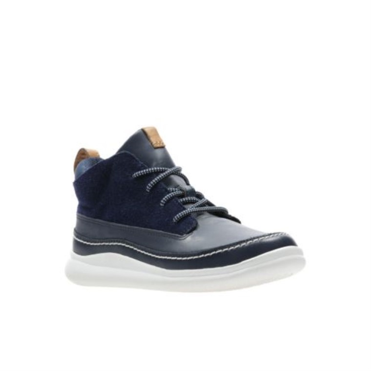 Crest Air Jnr G Fit Clarks Cuero Azul Marino
