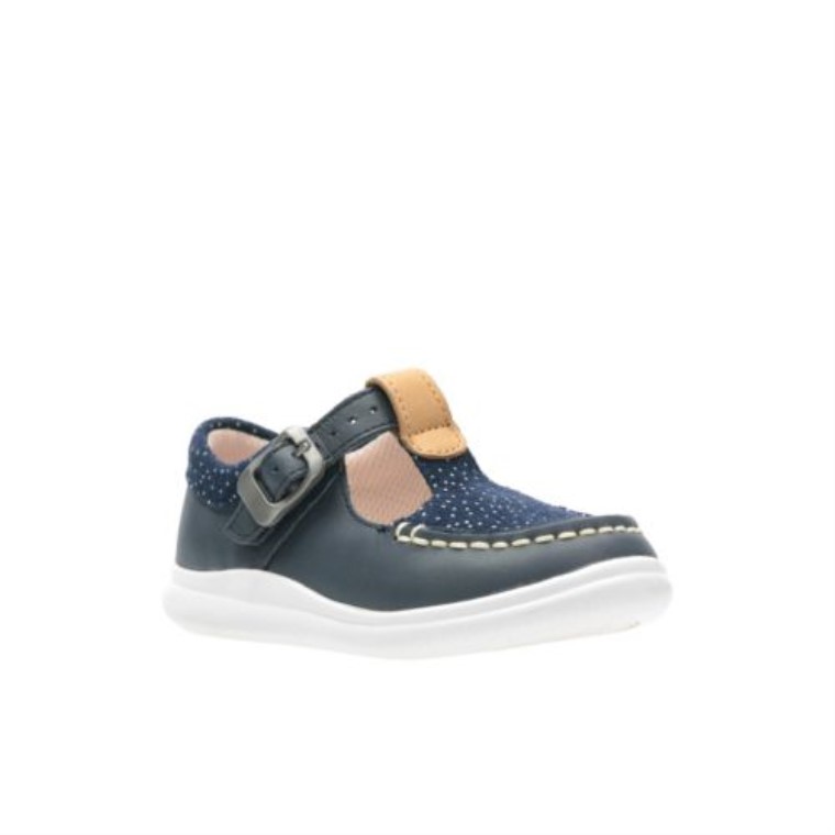 Crest Rosa Inf F Fit Clarks Cuero Azul Marino