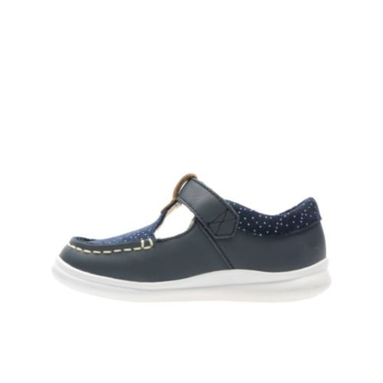 Crest Rosa Inf F Fit Clarks Cuero Azul Marino