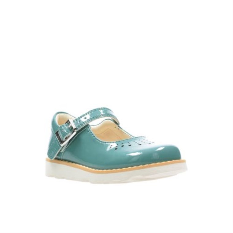 Crown Jump Fst F Fit Clarks Cuero Verde Azulado