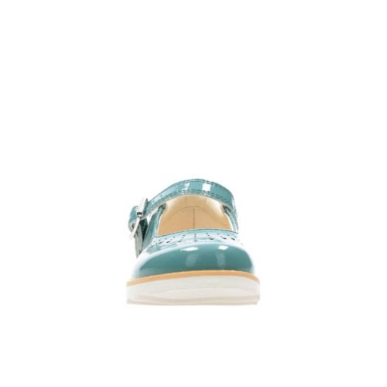 Crown Jump Fst F Fit Clarks Cuero Verde Azulado