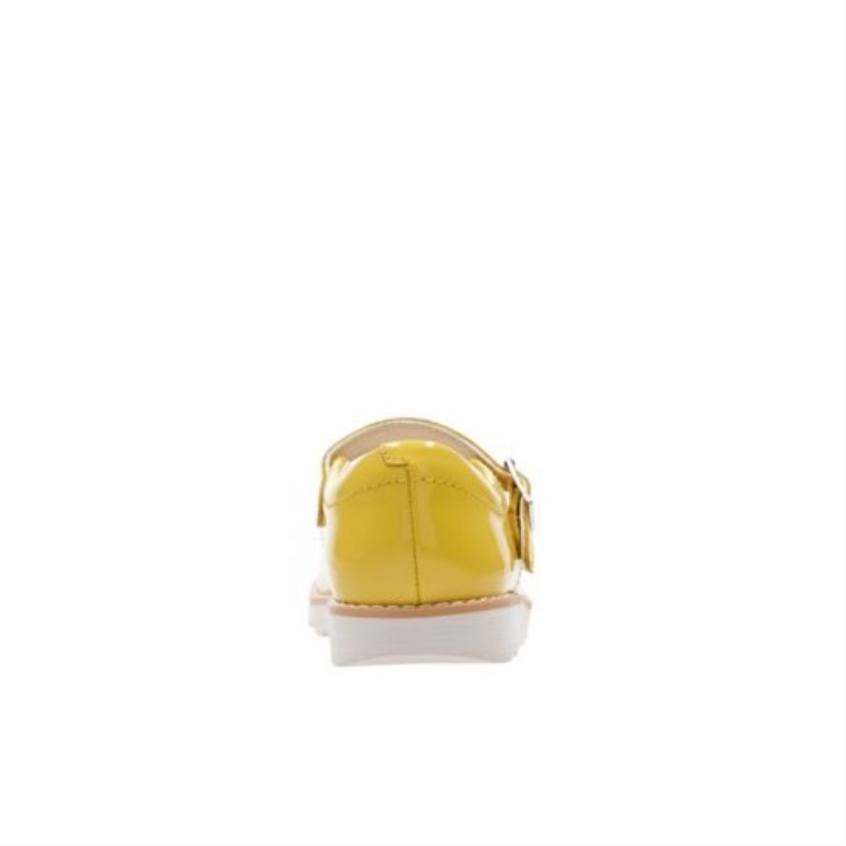 Crown Jump Jnr F Fit Amarillo Bajo Charol Clarks