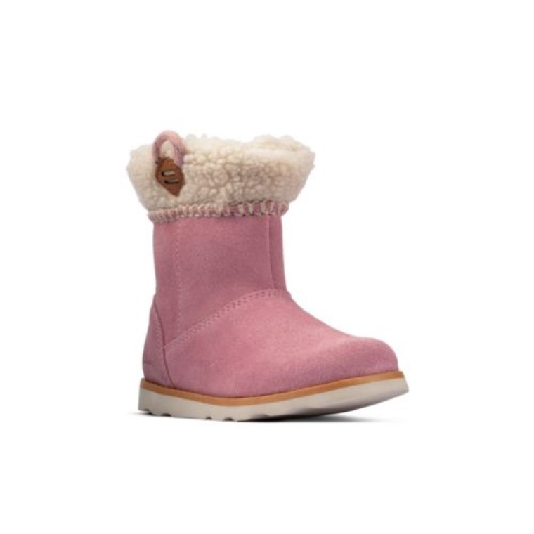 Lazo De Corona Inf G Fit Gamuza Rosa Clarks