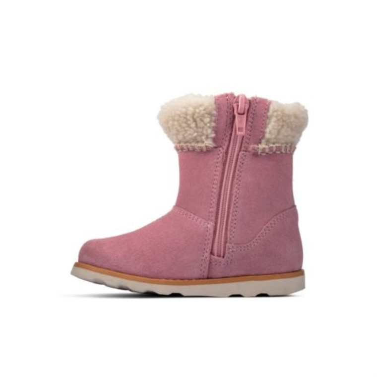 Lazo De Corona Inf G Fit Gamuza Rosa Clarks