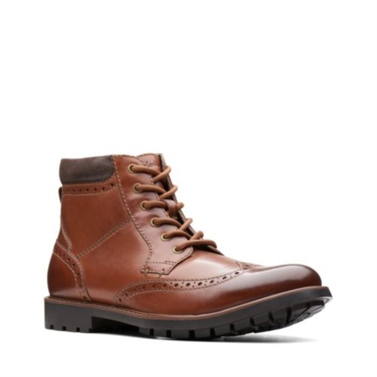 Curington Rise Clarks Bronceado Cuero