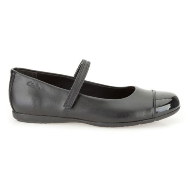 Paso De Baile Jnr G Fit Clarks Cuero Negro