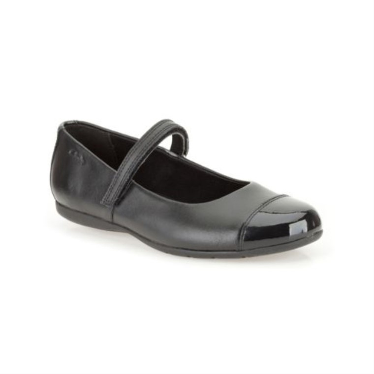 Paso De Baile Jnr G Fit Clarks Cuero Negro