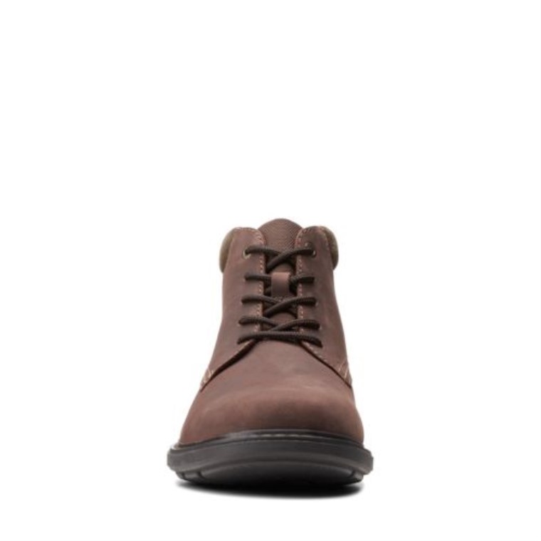 Cuero Marrón Oscuro Rendell Pico Clarks