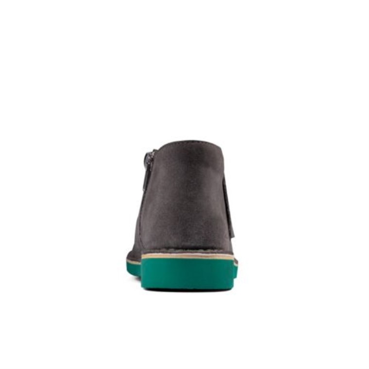 Gris Oscuro Clarks Desert Boot2 Jnr G Fit