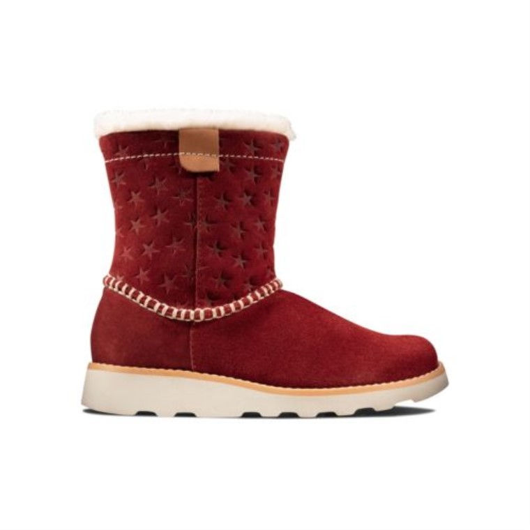 Ante Rojo Oscuro Clarks Crown Piper Inf F Fit