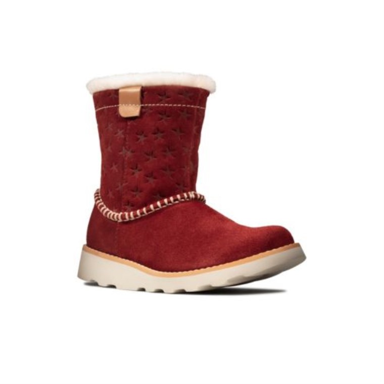 Ante Rojo Oscuro Clarks Crown Piper Inf F Fit