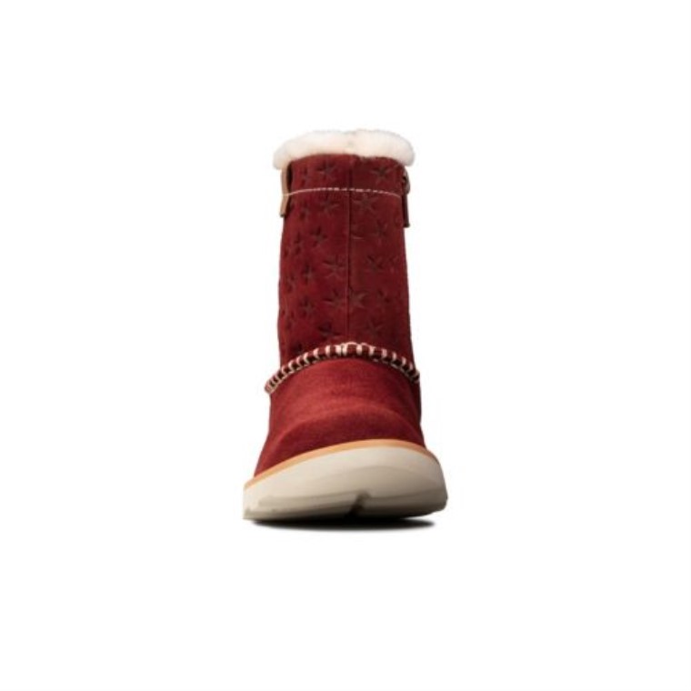 Ante Rojo Oscuro Clarks Crown Piper Inf F Fit