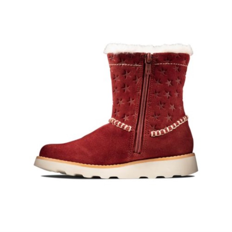 Ante Rojo Oscuro Clarks Crown Piper Inf F Fit