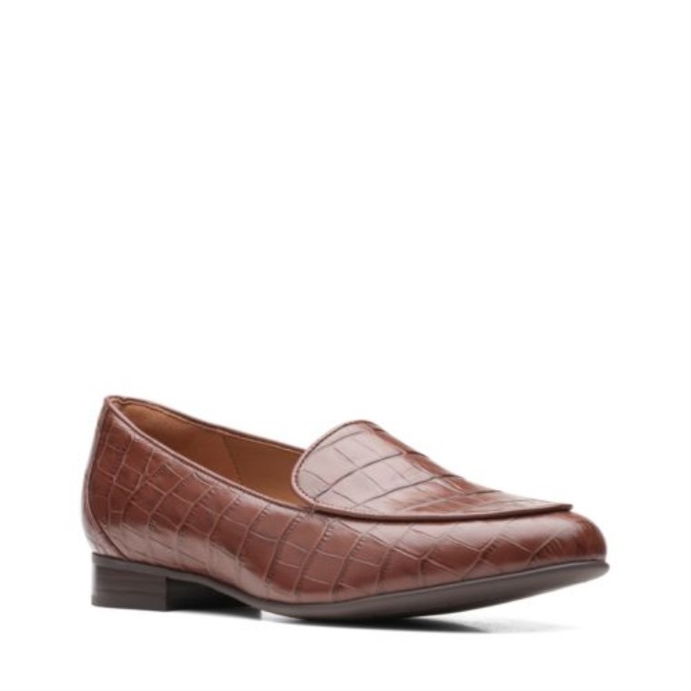 Bronceado Oscuro Cocodrilo Clarks Un Rubor Facilidad