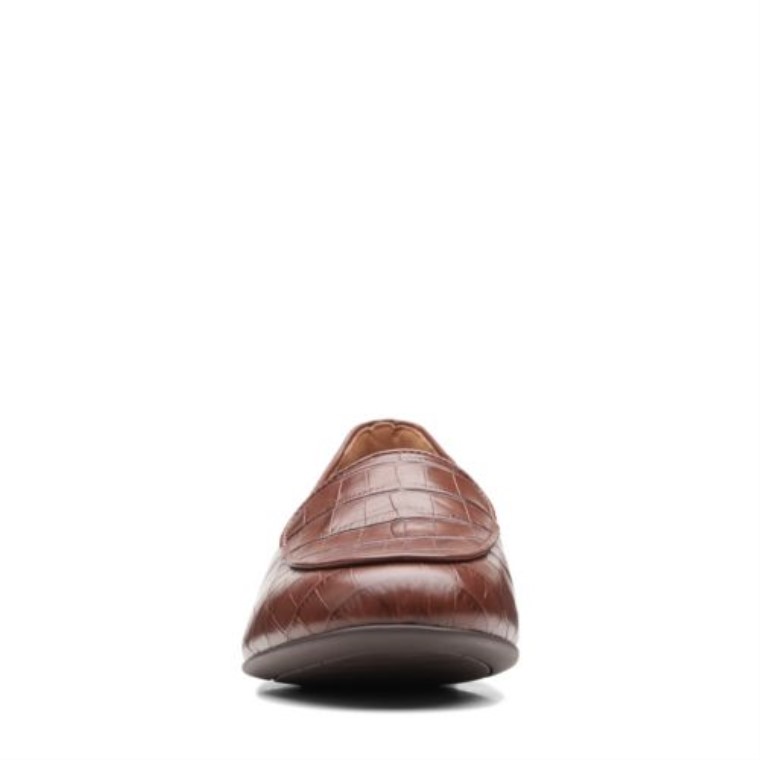 Bronceado Oscuro Cocodrilo Clarks Un Rubor Facilidad