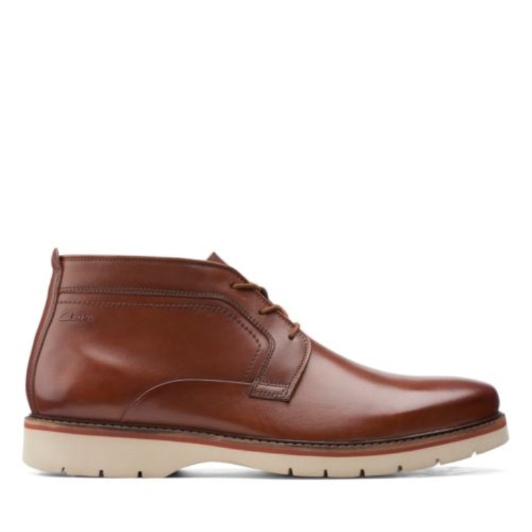 Cuero Marrón Oscuro Clarks Bayhill Mid