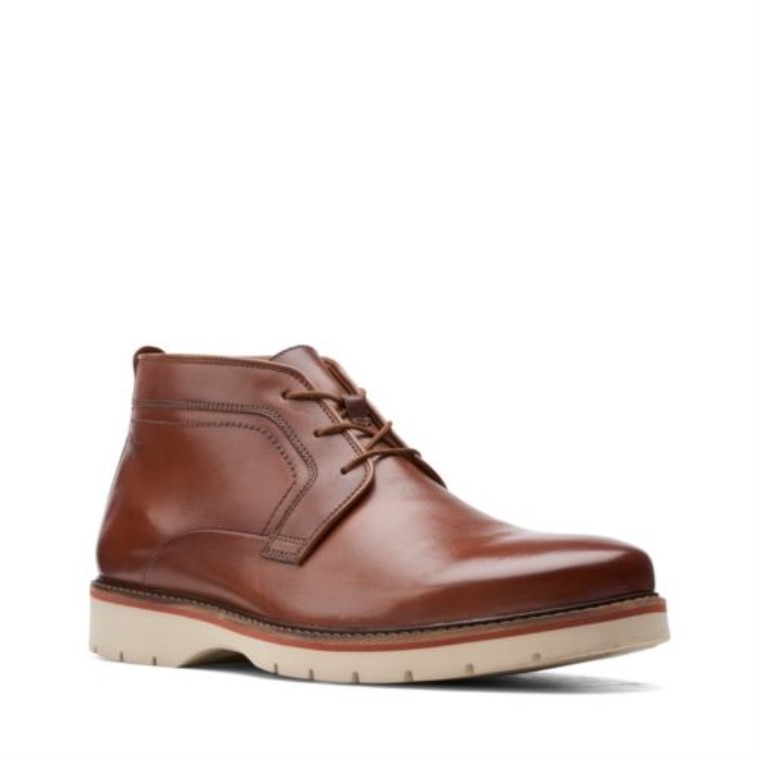 Cuero Marrón Oscuro Clarks Bayhill Mid