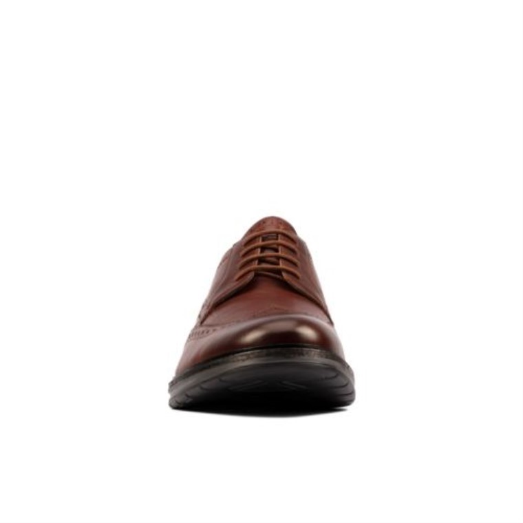 Ala Chantry Clarks De Cuero Marrón Oscuro