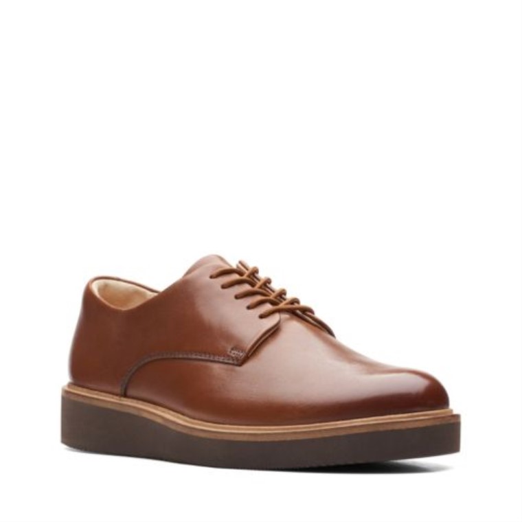 Cuero Marrón Oscuro Clarks Glickly Derby